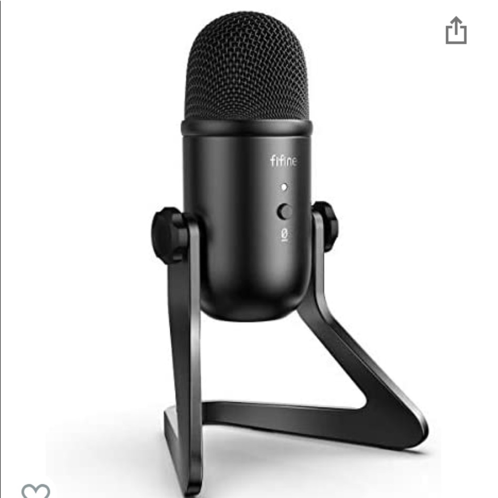 FIFINE USB Podcast Microphone for Recording Streaming,